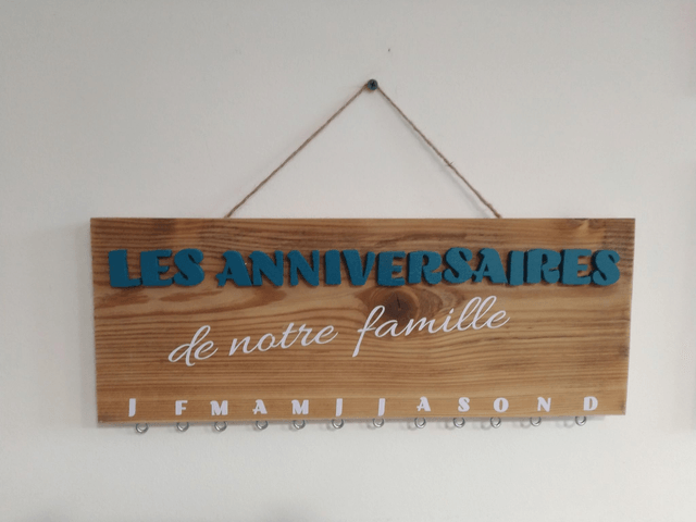 Calendrier perpétuel d'anniversaire version "rustique"