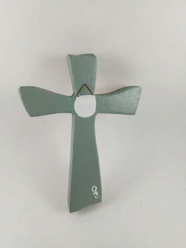 Croix en bois massif Bi-colore 