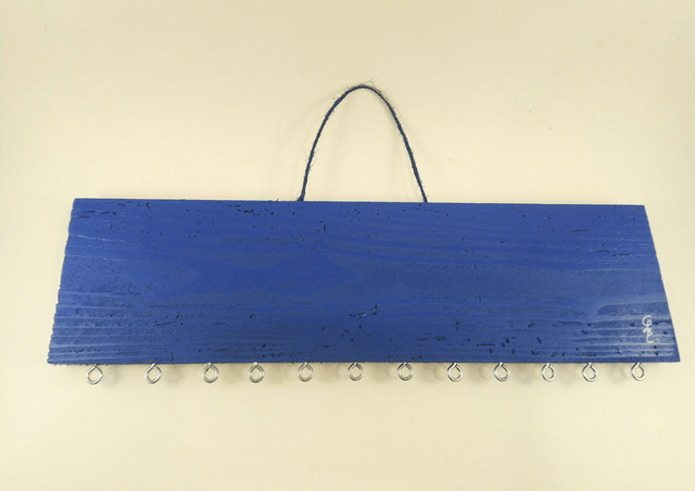 Calendrier perpétuel bois et bleu roi "Nos jolies dates"