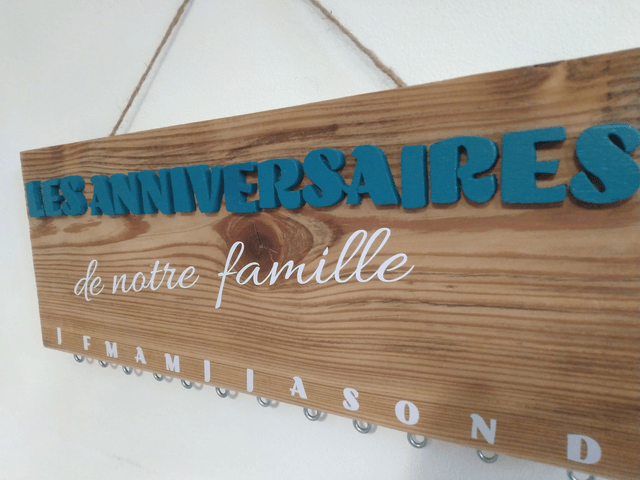 Calendrier perpétuel d'anniversaire version "rustique"