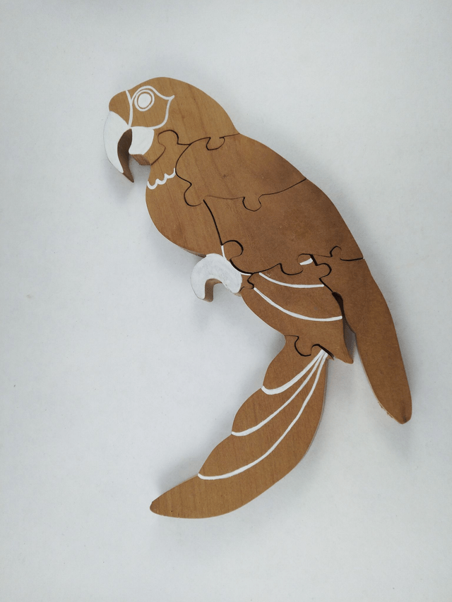 PUZZLE perroquet en bois massif