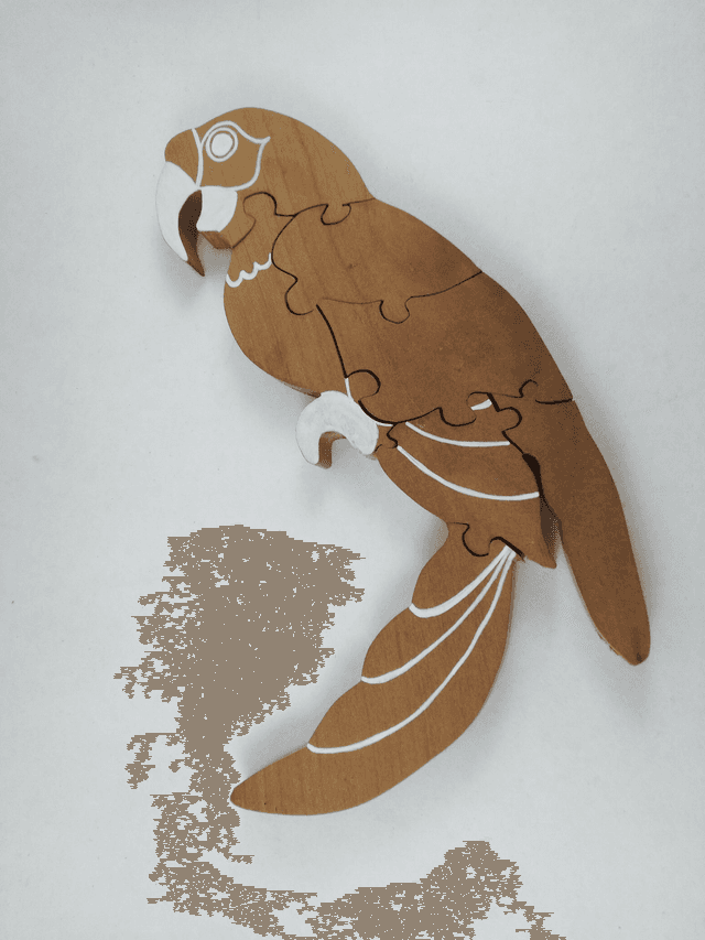 PUZZLE perroquet en bois massif